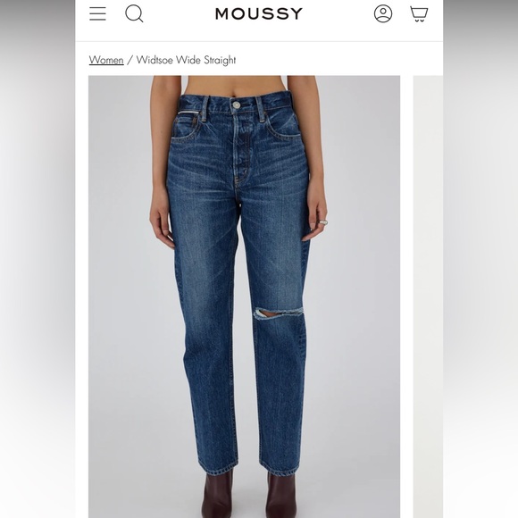 NWT Moussy Vintage Widtsoe Wide Straight jeans - Picture 12 of 13